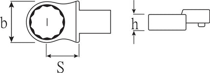 Outil d'insertion de bagues Stahlwille 732/40 41 ( 8000333670 ) ouverture de clé 41 mm 14 x 18 mm