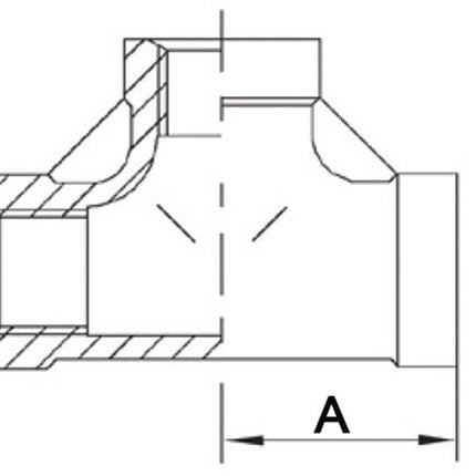 Raccordo filettato Springer a T 90° IG ( 4500100063 ) NPS=1/2 ″