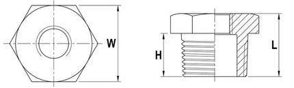 Réducteur Springer ( 4500100115 ) NPS=2 ″ NPS2 1 1/2 ″ L 32,5 mm
