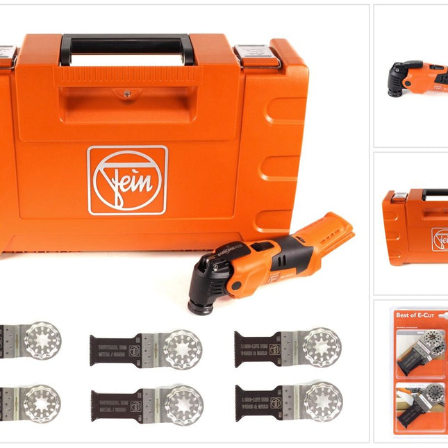 FEIN AFMM 18 QSL Select 18 V Li-Ion Akku Oszillierer MultiMaster im Koffer + 6 tlg. Starlock Sägeblätter Set - Toolbrothers