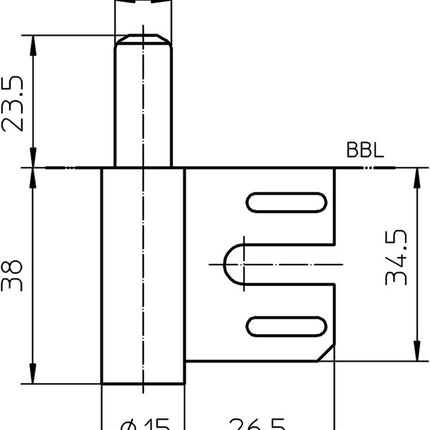 Parte del telaio Simonswerk V 8100 WF ( 3000255754 ) acciaio nichelato