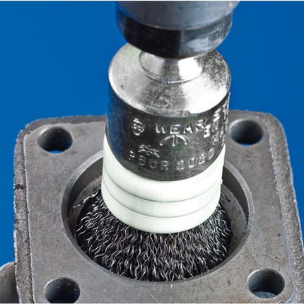 PFERD brush PBUR ST ( 8000432666 ) Ø 20 mm shaft wire thickness 0.2 mm 12500 min-¹