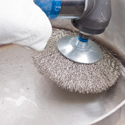 Carda cónica PFERD KBU INOX ( 8000431754 ) Ø 80 mm grosor de alambre 0,3 mm 12000 min-¹