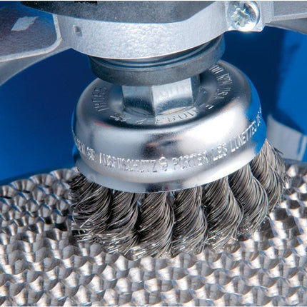 Carda de vaso PFERD POS TBG ST ( 8000435481 ) Ø 65 mm M14 grosor de alambre 0,35 mm