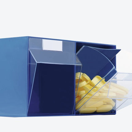 Lockweiler transparent magazine ( 9000449639 ) H353xW600xD306mm plastic blue