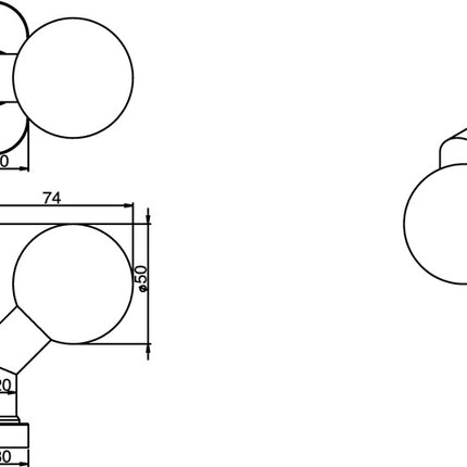 Pomo de puerta de perfil Intersteel ( 3000252725 ) Material acero inoxidable 304 macizo