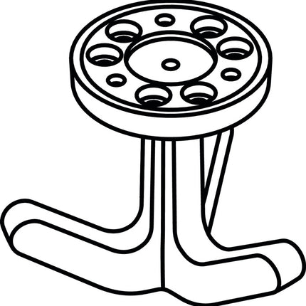 HEWI triple hook series 477 ( 3000207486 ) matt, elastic Height 69 mm Ø 51 mm