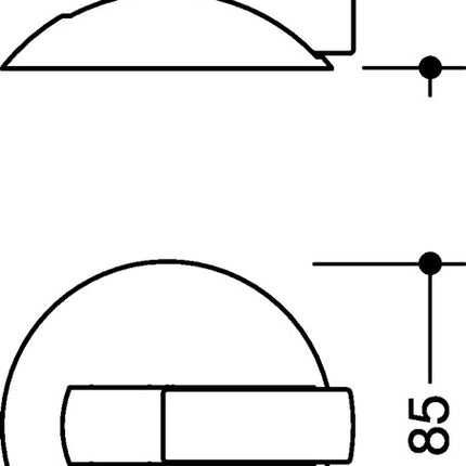 Muelle de suelo HEWI 625B 90 ( 3000207685 ) Ø 85 mm altura 22,5 mm fijación con tacos