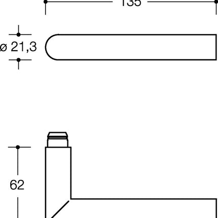 Set intercambiabile HEWI FS 162PBR13.233 ( 8000646187 ) Poliammide 90m