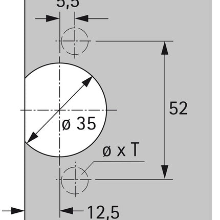 Olla Hettich para bisagra Selekta ( 8000611036 ) TH 32