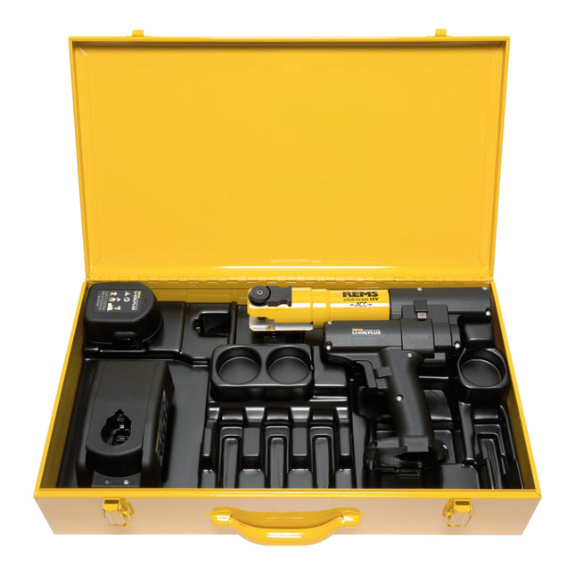 Prensa radial sin cable Rems Mini-Press 14 V ACC 22 kN 40 mm ( 578012 R220 ) + 1x batería recargable 2,5 Ah + cargador rápido + maletín