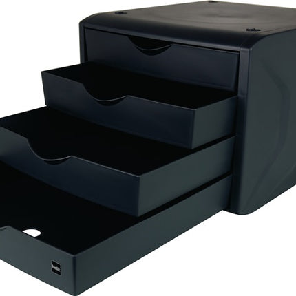 Cassettiera Helit ( 9000493494 ) con fermo estraibile 4 cassetti