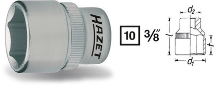 Hazet socket 880 ( 8000466457 ) 3/8 ″ hexagon length 29.5 mm
