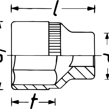 Hazet socket 880 ( 8000466457 ) 3/8 ″ hexagon length 29.5 mm