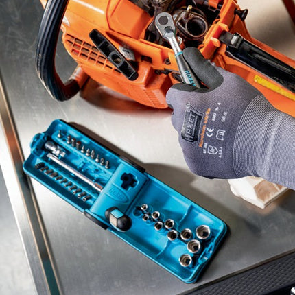 Juego de llaves de vaso Hazet 856-1HP ( 8000753595 ) 38 piezas 1/4 ″ Nº de dientes 90 hexagonal