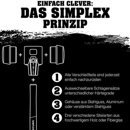 Młotek Halder SIMPLEX ( 8000794782 ) Długość 405 mm Głowica Ø 60 mm