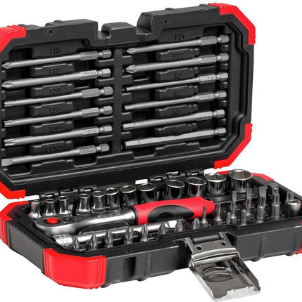 Assortimento di chiavi a bussola Gedore RED R33003051 ( 8002654118 ) 51 pezzi 1/4 ″ N. di denti 72