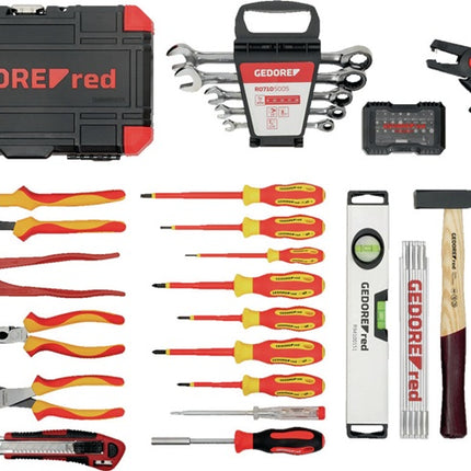 Gedore RED electrician's tool case - R21652089 ( 8002655055 ) 88-piece set