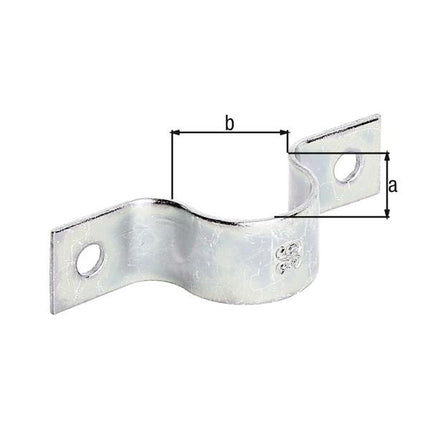 GAH Alberts pipe clamp ( 8001566017 ) L109xW25xH36mmsteel for pipes 31.8 mm 1 1/4"