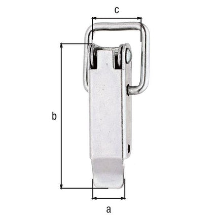 GAH Alberts crate lock ( 8002657140 ) height 49 mm width 13 mm raw steel