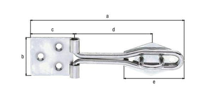 GAH Alberts hasp ( 8002657142 ) lunghezza 120 mm larghezza 31,5 mm