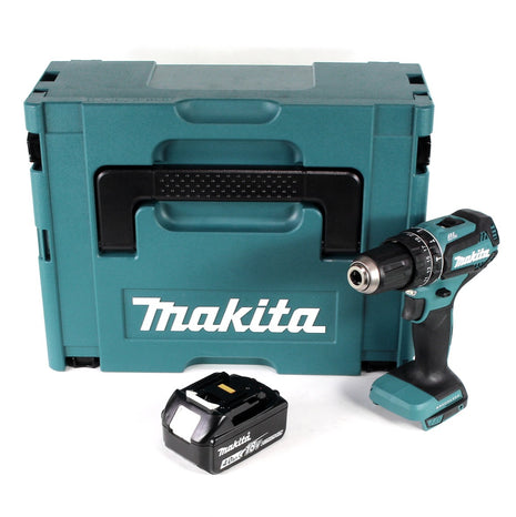 Makita DHP 485 M1J Trapano avvitatore a percussione a batteria 18 V in valigetta Makpac + 1x Batteria 4,0 Ah - senza caricabatterie