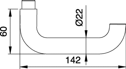 EDI maneta par 163 ( 3000261381 ) acero inoxidable F00 cuadradillo 8 mm