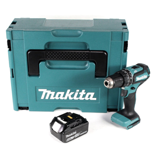Makita DHP 485 G1J cordless impact drill 18V 50 Nm brushless + 1x rechargeable battery 6,0Ah + Makpac - without charger