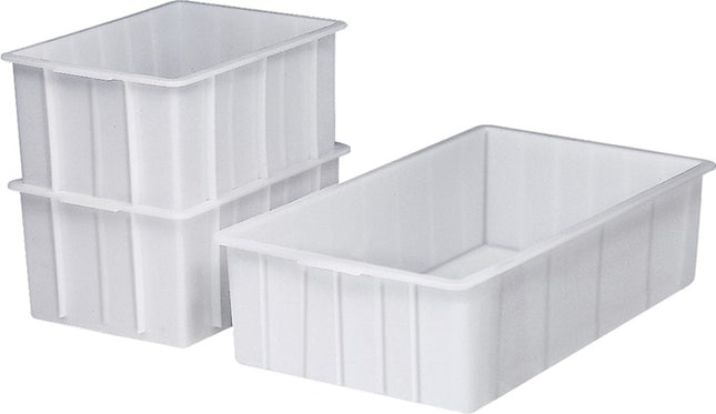 Craemer plastic bin ( 9000450311 ) square 55 l ND-PE white without handle hole