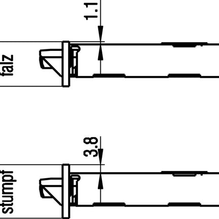 BKS Mortise door lock 0215 ( 3000251045 ) BB 20/ 55/72/8 mm DIN left class 1 PVC-U