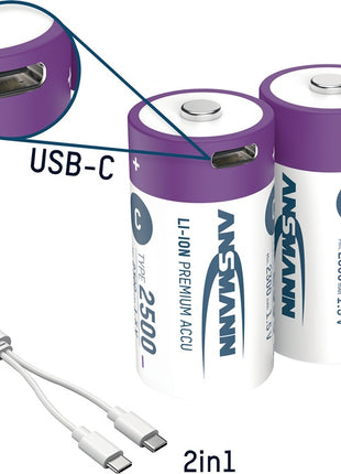 Ansmann battery cell ( 4000876125 ) 1.5 V 2300 mAh