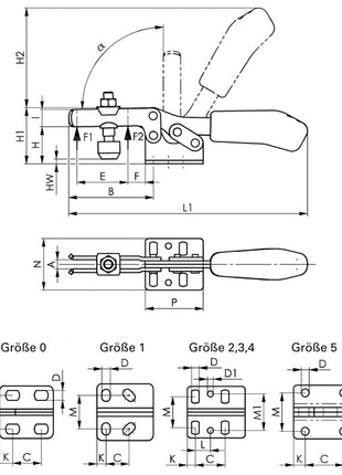 Morsetto orizzontale AMF n. 6830 ( 4000833508 ) misura 2