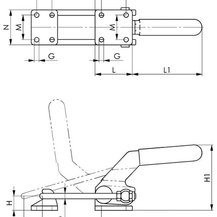 AMF Abrazadera de bloqueo nº 6849PH ( 4000604390 ) Tamaño 5 pesado