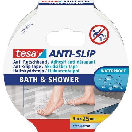 tesa cinta adhesiva antideslizante baño y ducha 55533 (3000265327) transparente