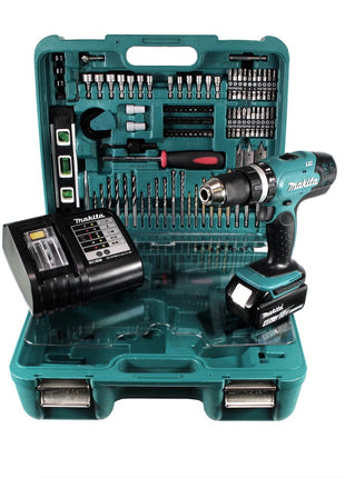 Makita DHP 453 SMTK Akku Schlagbohrschrauber 18 V 42Nm + 1x Akku 4,0Ah + Ladegerät + Koffer mit 101tlg. Zubehörset - Toolbrothers