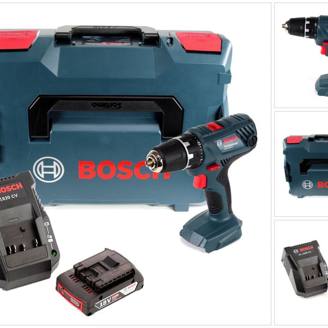 Bosch Professional GSR 18V-21 Akku Bohrschrauber 18V 55Nm + 1x Akku 2,0Ah + Ladegerät + L-Boxx - Toolbrothers