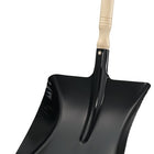 Dustpan ( 9000470282 ) with wooden handle, black lacquered metal