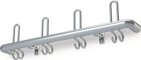 Wall coat rack ( 3000284063 ) Aluminium F2 Hook spacing 200 mm