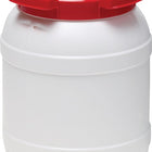 Wide-neck drum ( 9000450100 ) 6.0 l PE white with red lid Filling opening-Ø 136 mm