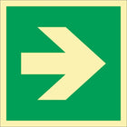 Señal de escape DIN EN ISO 7010 ( 9000477434 ) L148xA148 mm Lámina