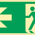 Escape sign DIN EN ISO 7010 ( 9000477438 ) L297xW148 mm Foil