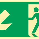 Segnale di fuga DIN EN ISO 7010 ( 9000477445 ) L297xL148 mm plastica