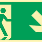 Segnale di fuga DIN EN ISO 7010 ( 9000477443 ) L297xL148 mm plastica