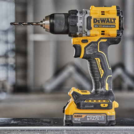 Taladro atornillador a batería DeWalt DCD 800 E1 18 V 90 Nm sin escobillas + 1x batería Powerstack 1,7 Ah + cargador