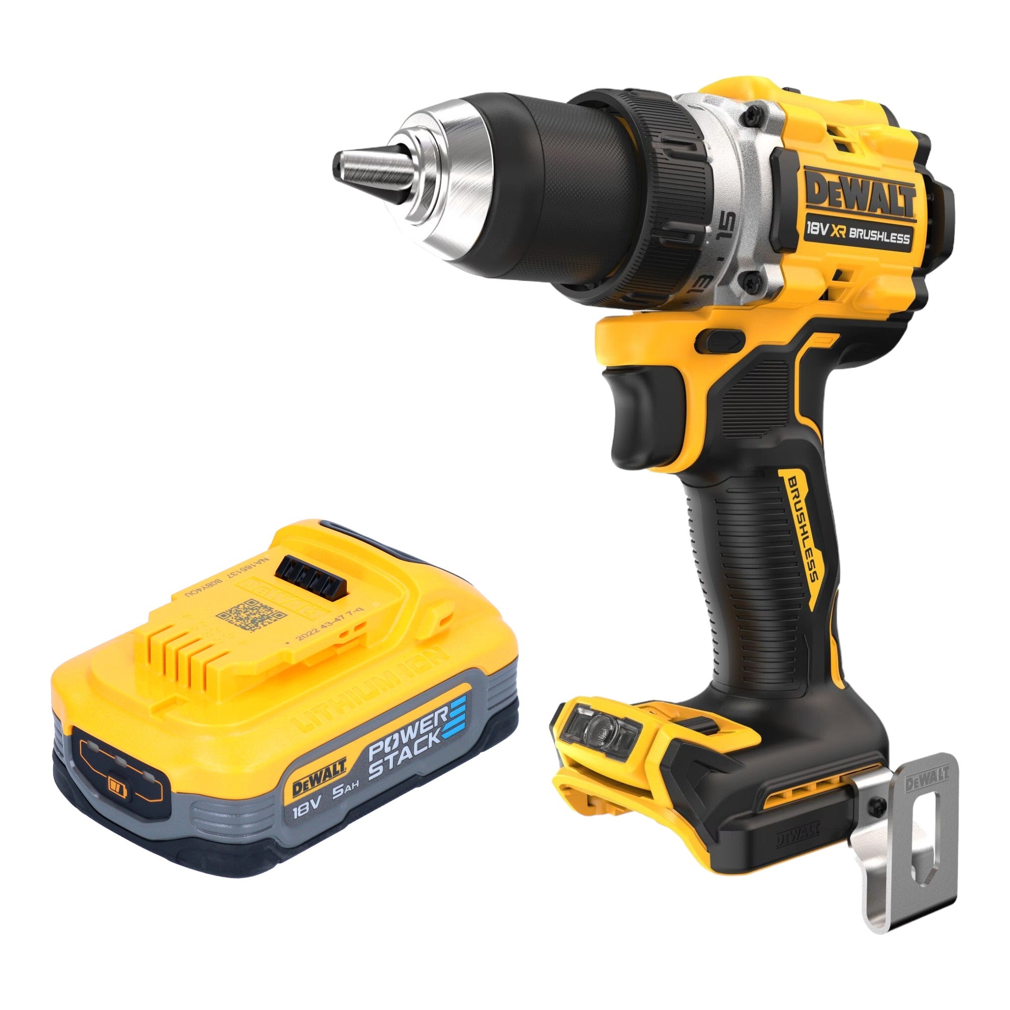 DeWalt DCD 800 N Akku Bohrschrauber 18 V 90 Nm Brushless 1x Powerstack Akku 5 0 Ah ohne Ladegeraet 0 - toolbrothers