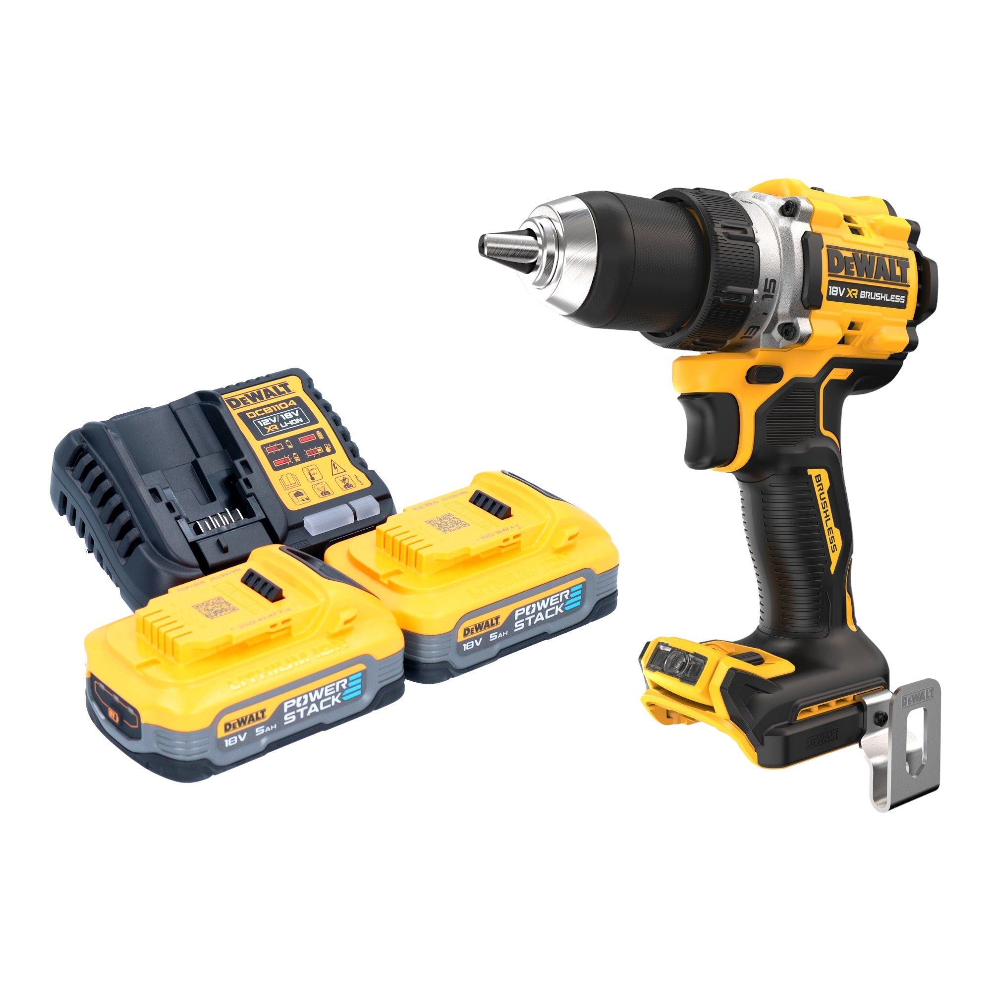 DeWalt DCD 800 H2 Akku Bohrschrauber 18 V 90 Nm Brushless 2x Powerstack Akku 5 0 Ah Ladegeraet 0 - toolbrothers