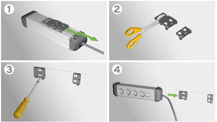 Regleta de enchufes Brennenstuhl Premium-Protect-Line ( 8001484635 ) 16 A 230 V negro/plata 3 m PVC 1,5 mm²