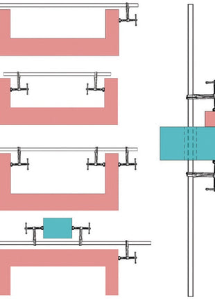 Bessey kit de serre-joints haute performance SLV/GSV ( 4000831546 ) portée 1500 mm saillie 120 mm