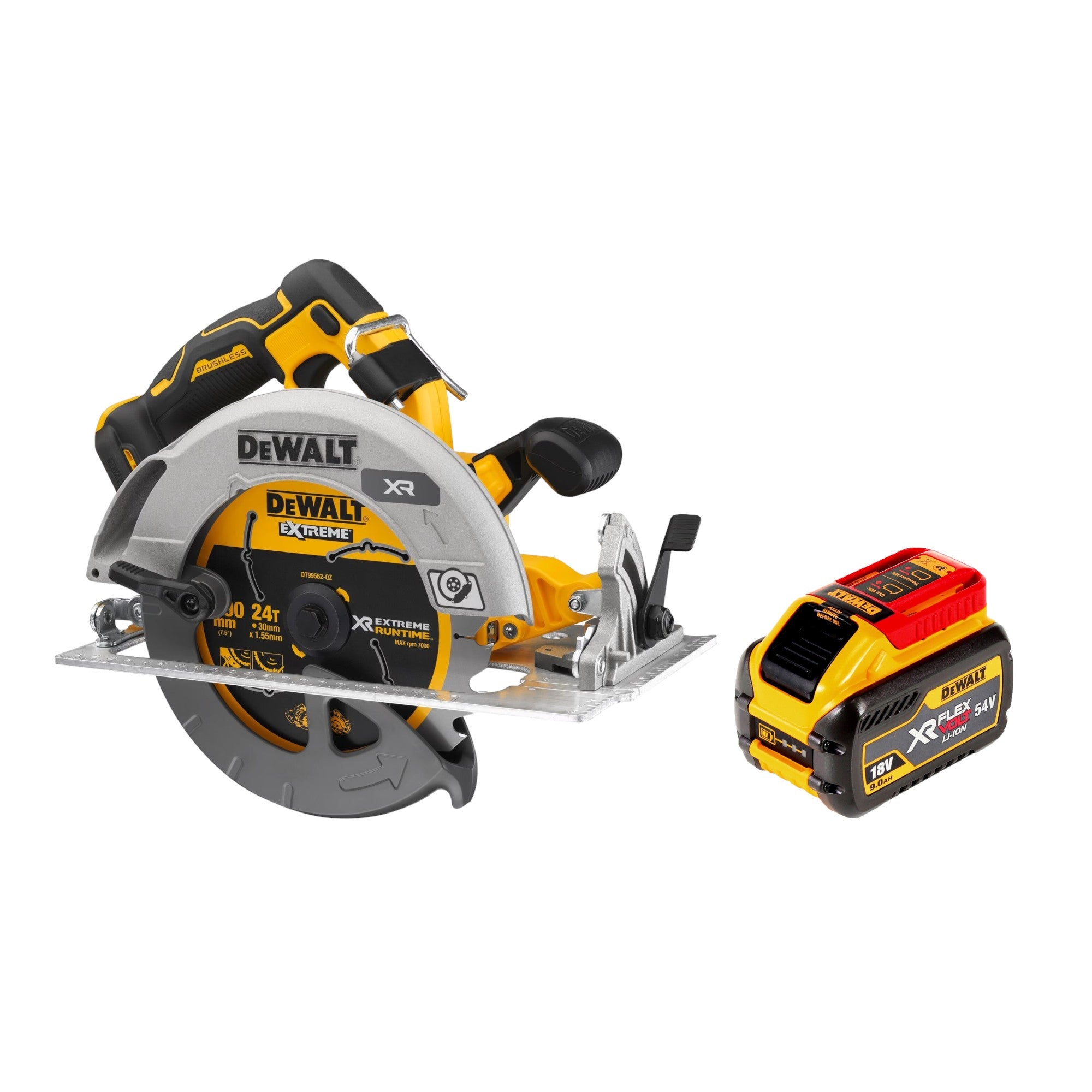 DeWalt DCS 573 N Akku Handkreissaege 18 V 190 x 30 mm Brushless 1x Akku 9 0 Ah ohne Ladegeraet 0 - toolbrothers