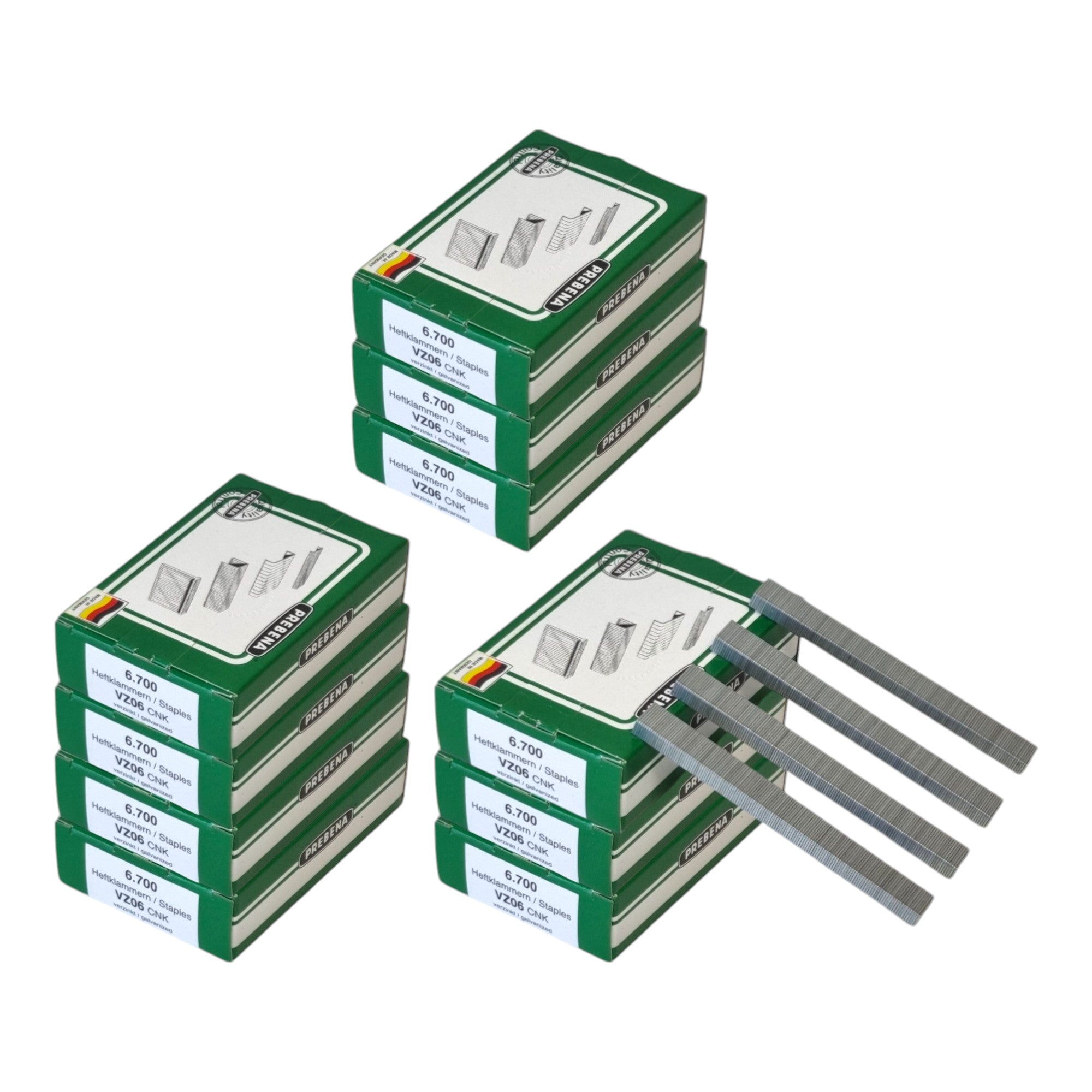Prebena 10x VZ06CNK Heftklammer 10 5 x 6 mm Typ VZ 67000 Stueck aus Stahl verzinkt 0 - toolbrothers